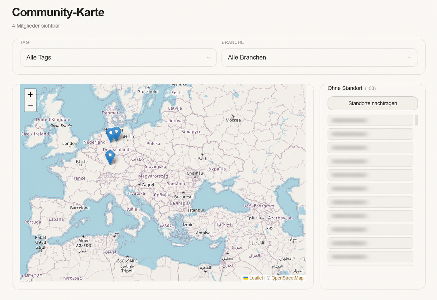 Datenschutzgerecht anonymisierte Community-Karte in Nexply