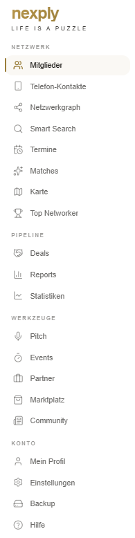Navigation in Nexply